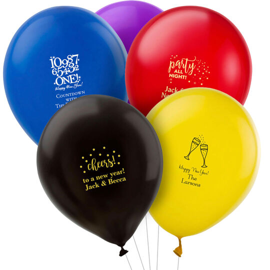 Personalized New Year's Eve Latex Balloons